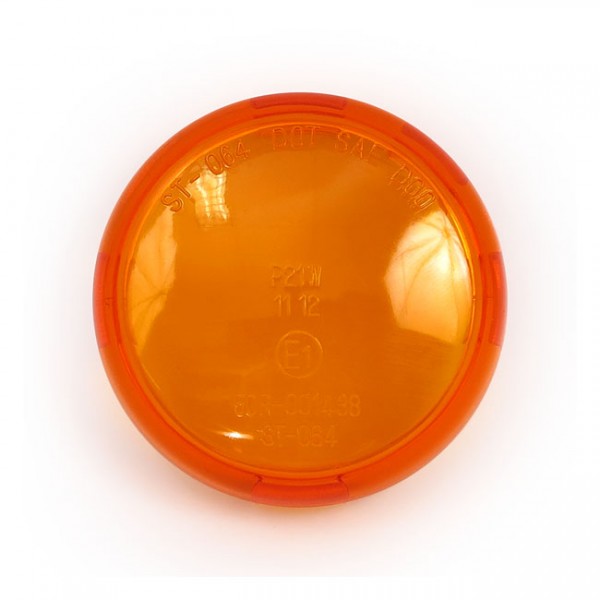 Blinkerglas Orange für Harley-Davidson 00-24 mit Bulletblinkern m. Prüfzeichen