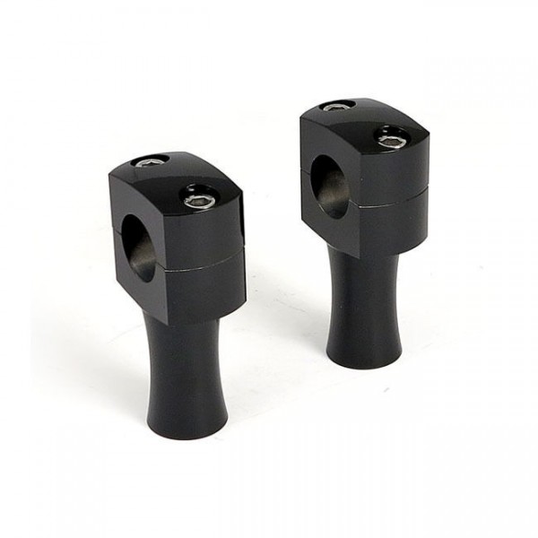 Riser Domed Schwarz, 3" hoch, für Harley - Davidson mit 1" Lenker