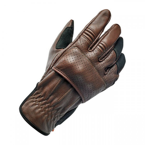 Biltwell Borrego Motorrad Handschuhe, Leder, braun, Größe S CE geprüft!