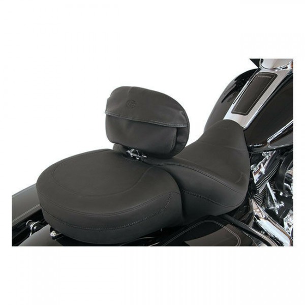 Mustang Smooth Sitzbank Lehnenüberzug mit Tasche, für Harley-Davidson