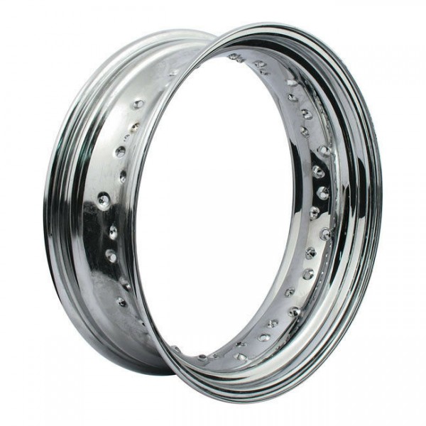 Speichenrad Felge 5x16" Chrom, 40 Loch, Ventil Mitte, für Harley - Davidson