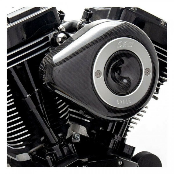 S&S Stealth Luftfilter Teardrop Carbon f. Harley-Davidson mit E-Gas 08-17