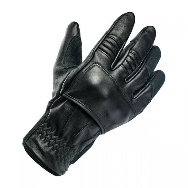 Biltwell Belden Motorrad Handschuhe, Leder, schwarz Größe L CE geprüft!