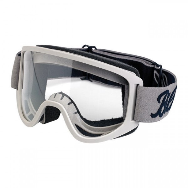 Biltwell Moto Goggle 2.0, Motorradbrille, Titanium, für Jethelme / Antibeschlag!