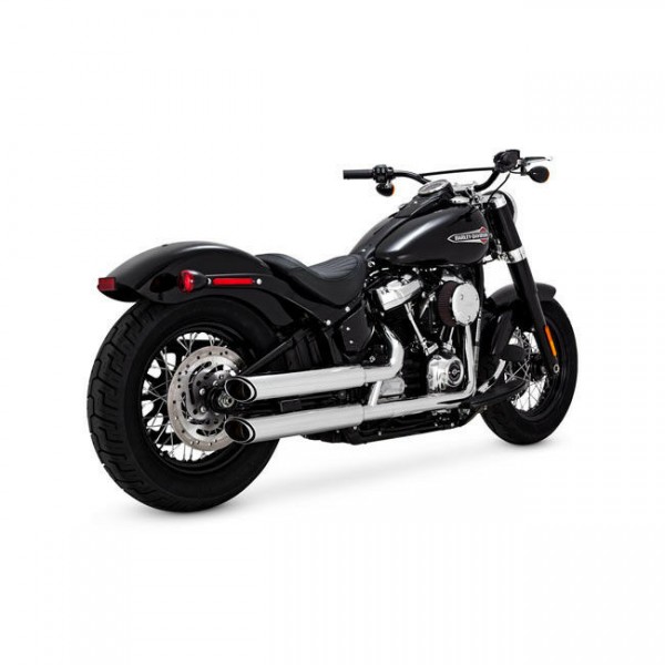 Vance & Hines Twin Slash Slip-Ons Chrom, für Harley-Davidson Softail 18-19