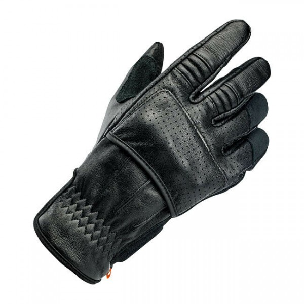 Biltwell Borrego Motorrad Handschuhe, Leder, schwarz, Größe XS CE geprüft!