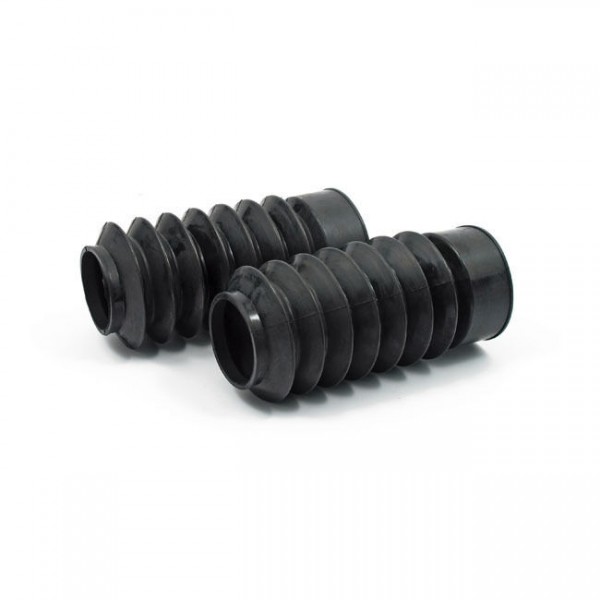 Gabel Faltenbälge, Fork Boots, schwarz für Harley Davidson mit 49mm Gabel