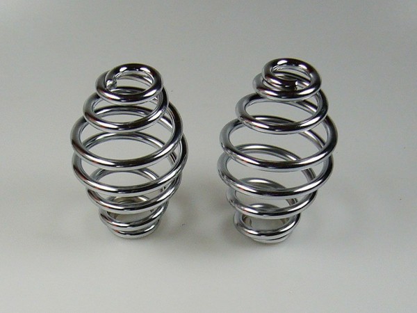 Solo Sattel Federn 4", Chrom, 1 Paar, Old School, für Harley - Davidson, Bobber