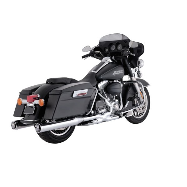 Thorcat Monster Slip-Ons Chrom für Harley-Davidson Touring 07-16 mit TÜV!