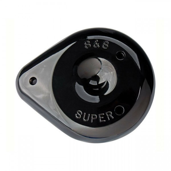 S&S Luftfilter Deckel Teardrop Schwarz, für Harley - Davidson S&S Super E/G