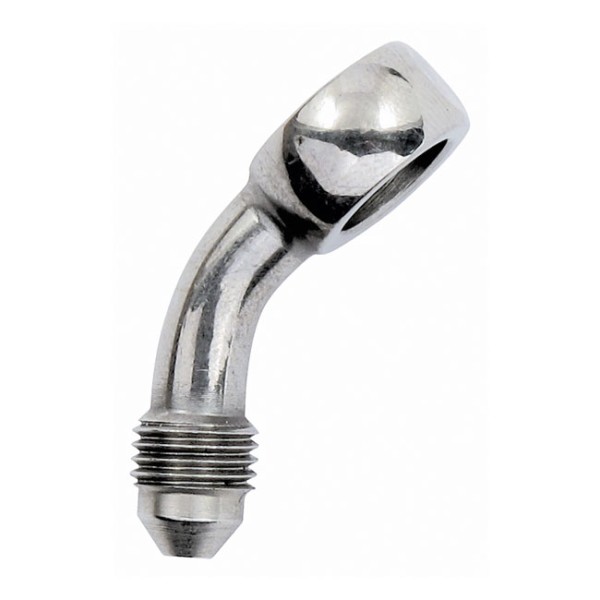Goodridge 3/8 Banjo-Fitting 45° für Bremsleitungen Chrom für Harley-Davidson