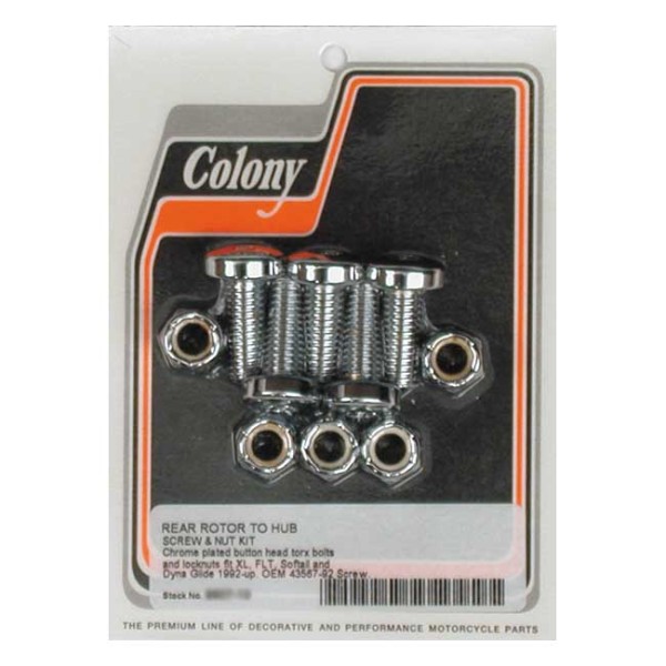 Colony Bremsscheibeschrauben hinten für Harley-Davidson 92-21 mit Speichenrädern