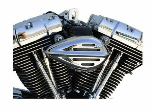 Paughco Luftfilter Sleek Teardrop Rib&Slot, für Harley - Davidson CV, Delphi EFI