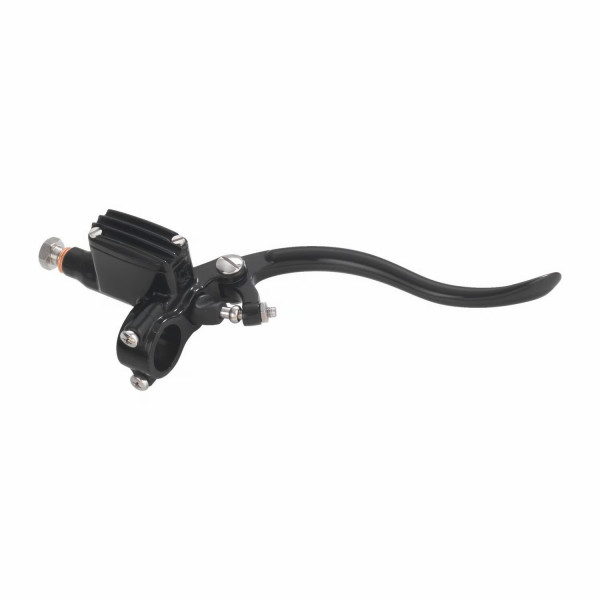 KustomTech Handbremszylinder 14mm DeLuxe Aluminium schwarz für Harley-Davidson