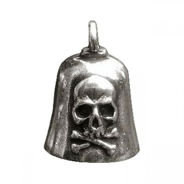 Gremlin Bell, Motorradglocke, Schutzengel, Glücksbringer Skull & Crossbones