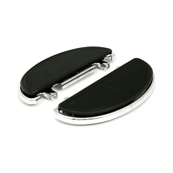 Trittbretter Knurled Chrom mit Dämpfer f. Harley - Davidson FLT & FLST 80-17