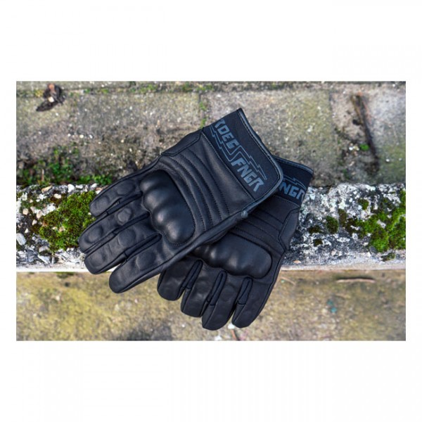 Roeg FNGR Leder, Motorrad Handschuhe, schwarz, Größe M CE geprüft!