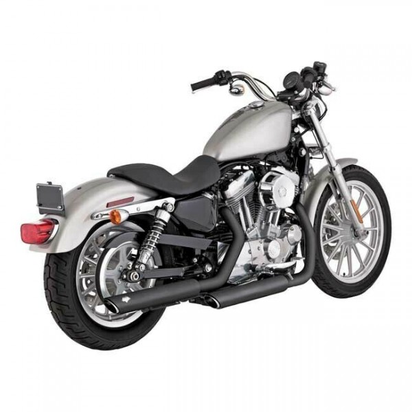Vance & Hines Twin Slash Slip-Ons Schwarz, für Harley-Davidson Sportster 04-13