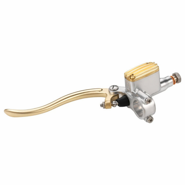 KustomTech Kupplungszylinder 14mm DeLuxe Messing satiniert für Harley-Davidson