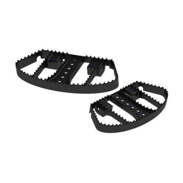 Burly MX Style Trittbretter, schwarz, f. Harley-Davidson FLT, FLST, FLD 84-17