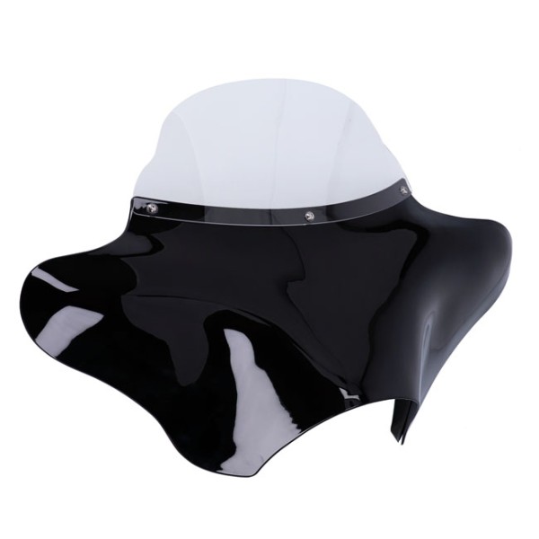 Batwing Fairing, Verkleidung komplett mit Haltern Schwarz für Harley-Davidson