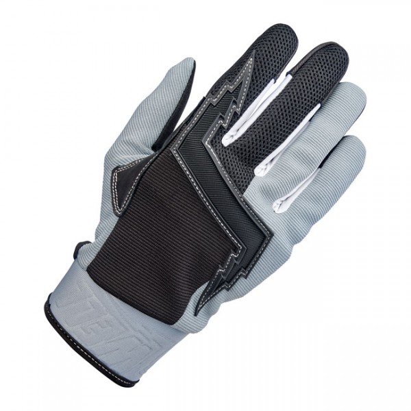 Biltwell Baja Motorrad Handschuhe Grau Schwarz Größe M CE geprüft