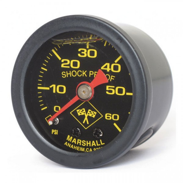 Marshall Öldruckmesser Öldruckanzeiger Midnight Black 60PSI f. Harley - Davidson