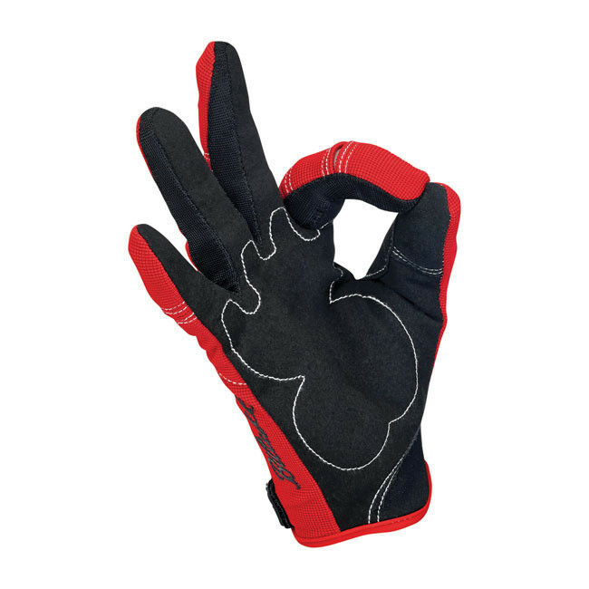Biltwell Moto Gloves Rot Größe L Motorrad Handschuhe Schwarz 