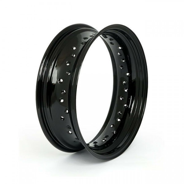 Speichenrad Felge 4,5x16" Schwarz, 40 Loch, Ventil Seite, für Harley - Davidson