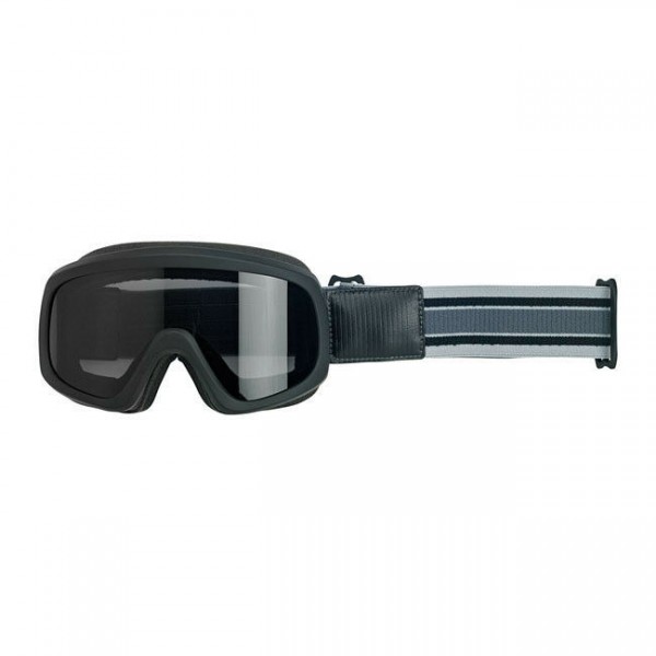 Biltwell Overland Goggle, Motorradbrille, schwarz-grau für Jethelm, Antibeschlag