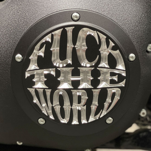Indian Larry Kupplungsdeckel FTW Mattschwarz f. Harley-Davidson Twin Cam 99-18