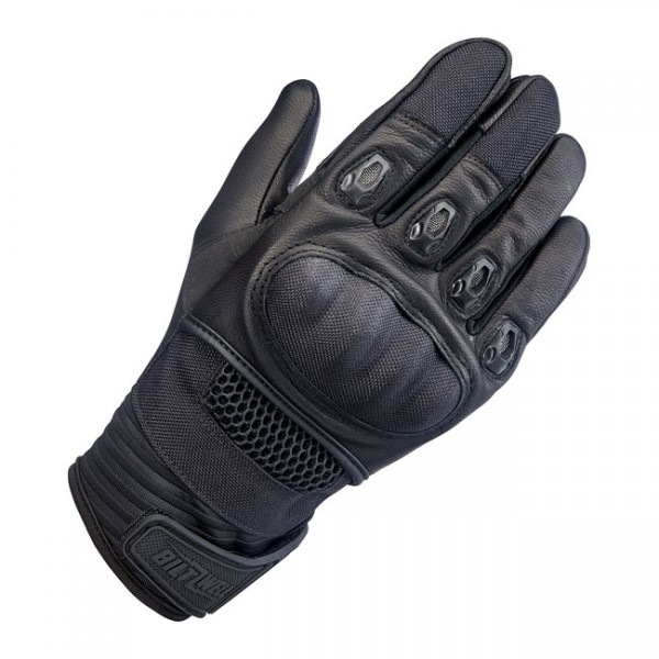Biltwell Bridgeport Motorrad Handschuhe Schwarz Größe L CE geprüft