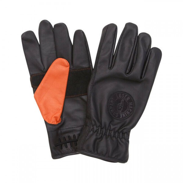 Loser Machines Death Grip, Motorrad Handschuhe, Schwarz - Orange Größe L