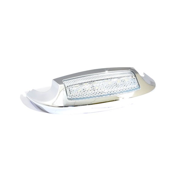 CD Front Fender Tip mit Licht Chrom-Weiß für Harley-Davidson 14-23 Touring