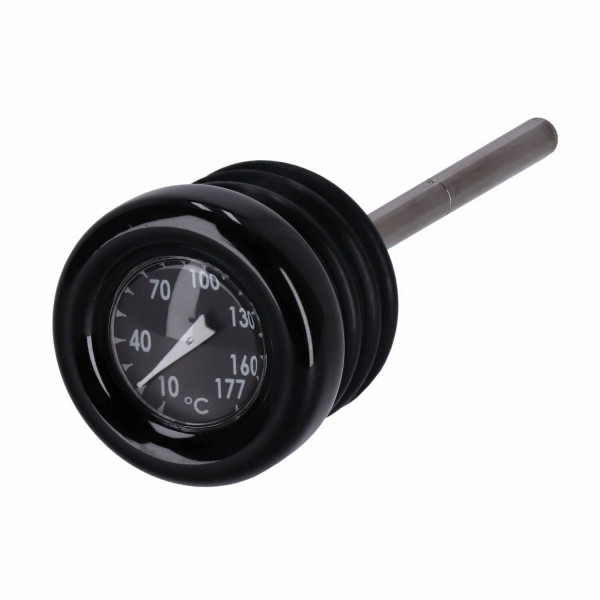 Ölmessstab m. Thermometer 62668-87T Schwarz für Harley-Davidson Softail 84-99