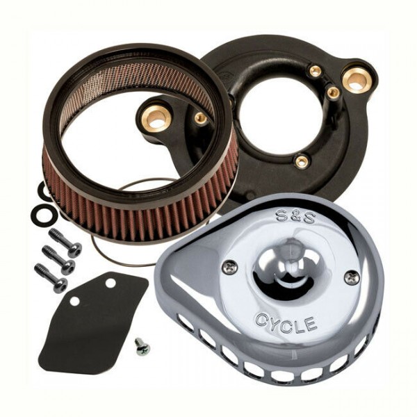 S&S Stealth Luftfilter Mini T. Chrom f. Harley-Davidson Softail, Touring 17-19