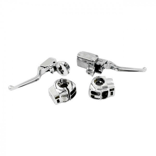 Lenkerarmaturen komplett Chrom ohne Schalter Harley-Davidson FLT 96-07 Tempomat