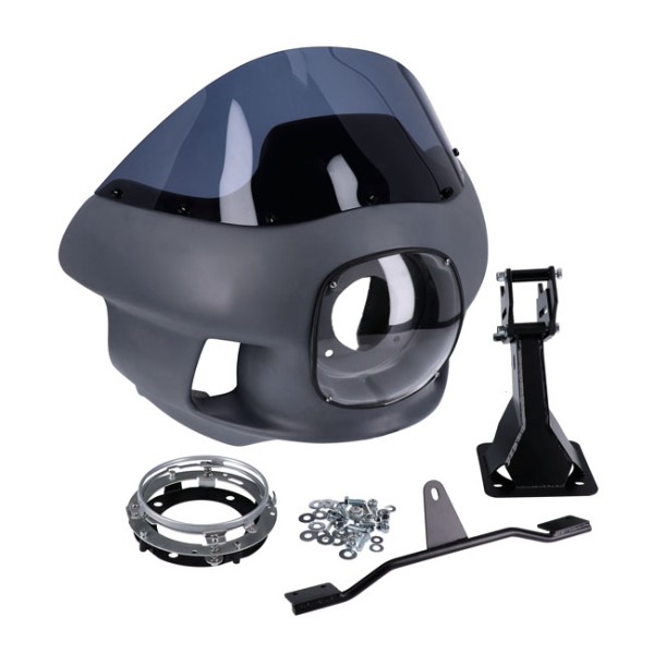 Cowl Fairing Verkleidung komplett mit Haltern für Harley-Davidson Dyna 06-17
