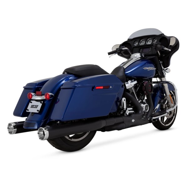 Thorcat Monster Slip-Ons Schwarz für Harley-Davidson Touring 17-20 mit TÜV!