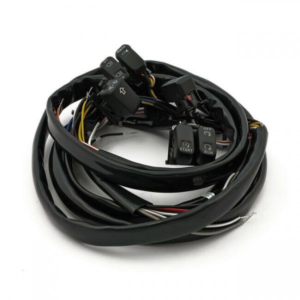 Schalter Lenkerarmaturen Schwarz f. Harley-Davidson Softail 07-10 Dyna 07-11