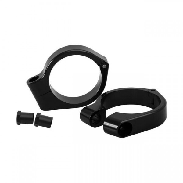 Motone Blinkerhalter f. 49mm Gabel, Schwarz, für Harley-Davidson und Custombikes