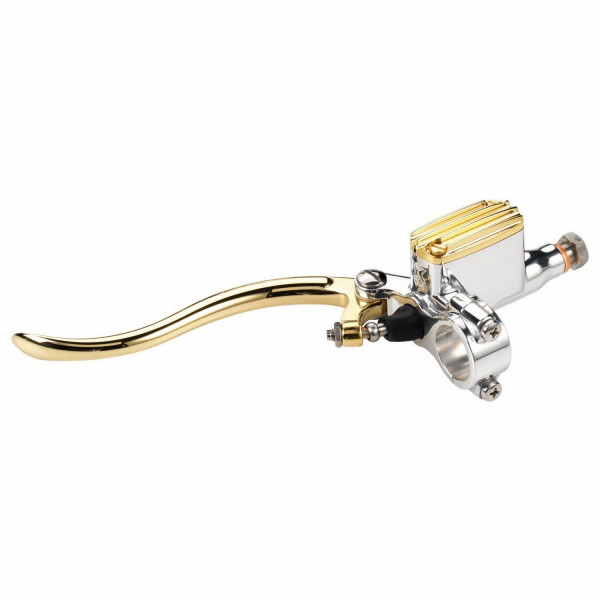 KustomTech Kupplungszylinder 14mm DeLuxe Messing poliert für Harley-Davidson