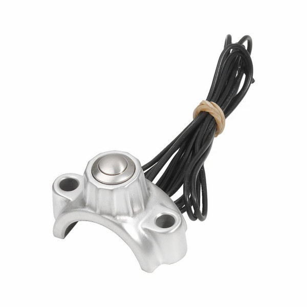Kustom Tech Lenkerklemme mit Mikroschalter Alu satin 1" für Harley-Davidson