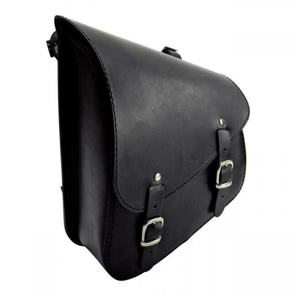 Longride Schwingen Satteltaschen Schwarz, Leder, f. Harley - Davidson Softail