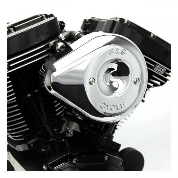 S&S Stealth Luftfilter Teardrop Chrom f. Harley-Davidson mit E-Gas 08-17