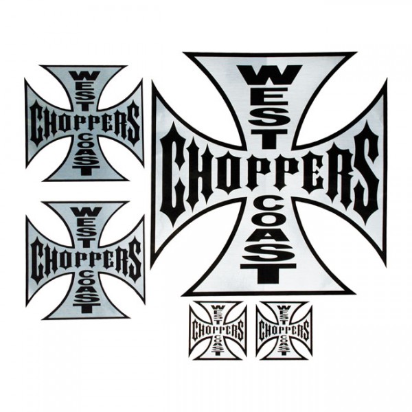 West Coast Choppers Sticker Set, 5 Aufkleber