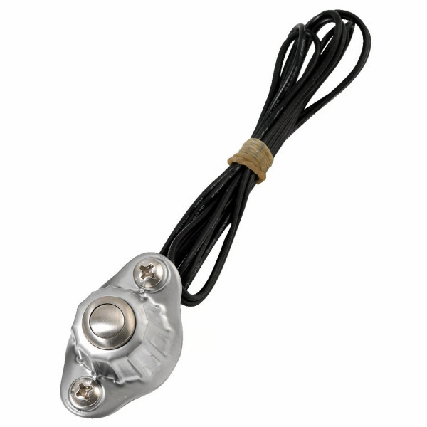 Kustom Tech Deluxe Single-Taster Chrom satin Lenkerschalter f.Harley-Davidson