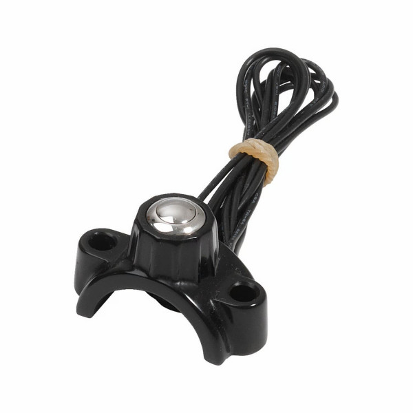 Kustom Tech Lenkerklemme mit Mikroschalter Alu Schwarz 1" für Harley-Davidson