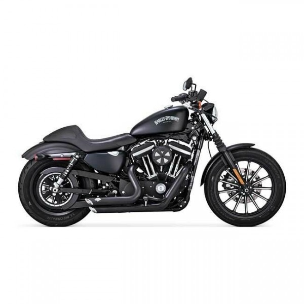 Vance & Hines 2 1/4 ShortShots Staggered Schwarz Harley-Davidson Sportster 14-19
