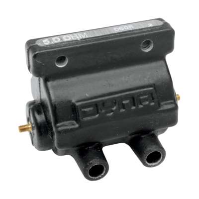 Zündspule OEM Square Coil Chrom, 6 Volt, für Harley-Davidson 48-69 